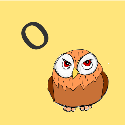 Owl with nothing around it. Also known as Zero.